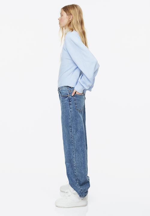 H&M - Jacquard-knit jumper - light blue/cat