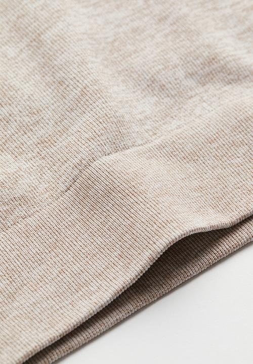 H&M - Thermolite® ribbed top - light beige marl