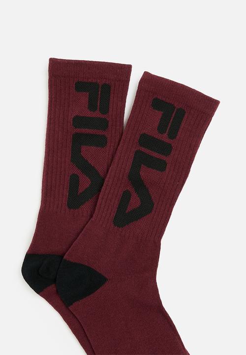 FILA - Simon 2 pack tube socks - red