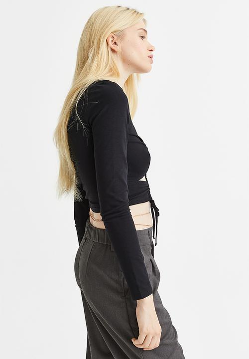 H&M - Cut-out top - black