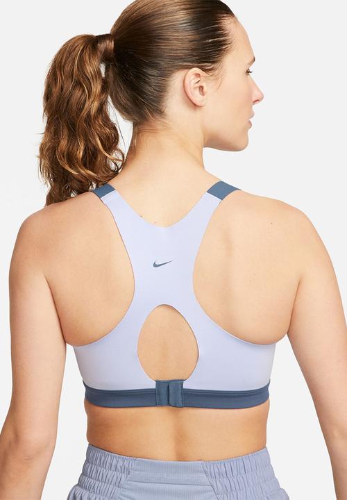 Nike - W nike dri-fit alpha zip-front bra - diffused blue/diffused blue