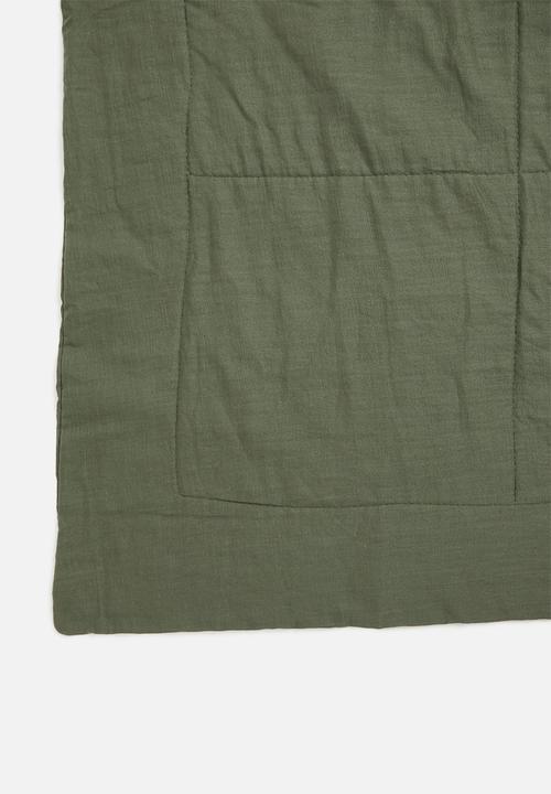 Sixth Floor - Washed cotton quilt - army green