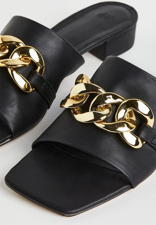 H&M - Chain-detail mules - black