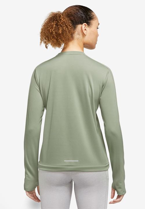 Nike - W nike dri-fit pacer crew - oil green/reflective silv