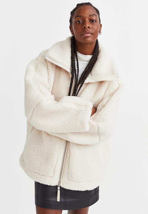 H&M - Teddy jacket - cream
