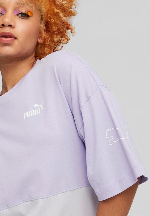 PUMA - Puma power colorblock tee - vivid violet