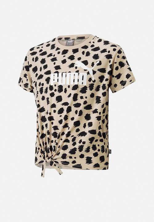 PUMA - Ess+ animal aop knotted tee g - granola