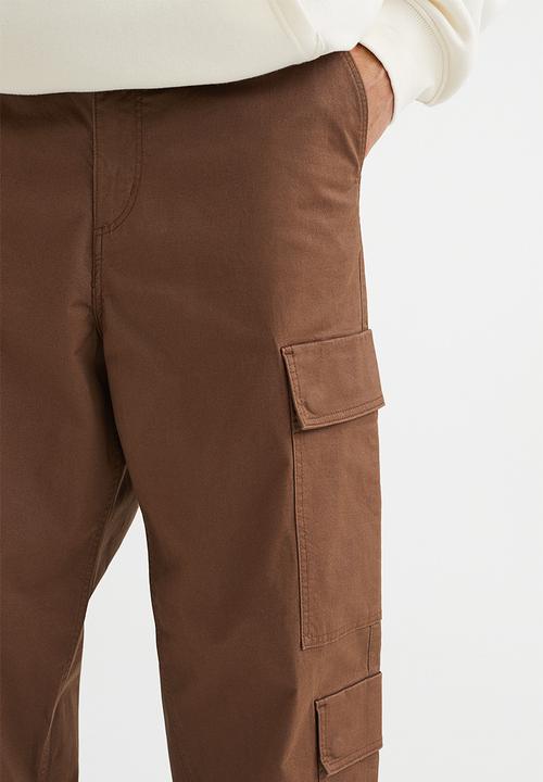 H&M - Loose fit cargo trousers - brown