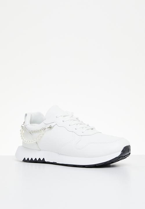 Jada - Pearl detail sneaker - white