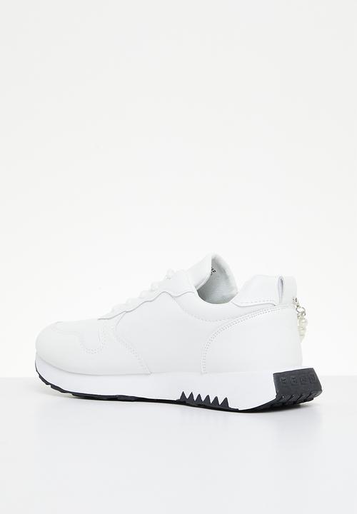 Jada - Pearl detail sneaker - white