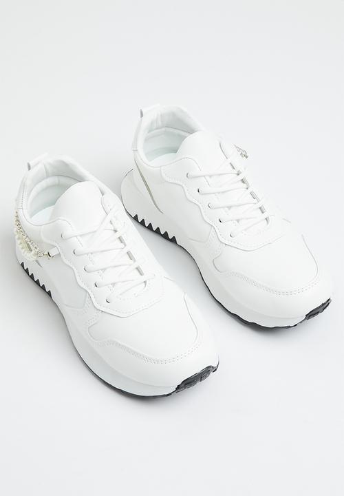 Jada - Pearl detail sneaker - white