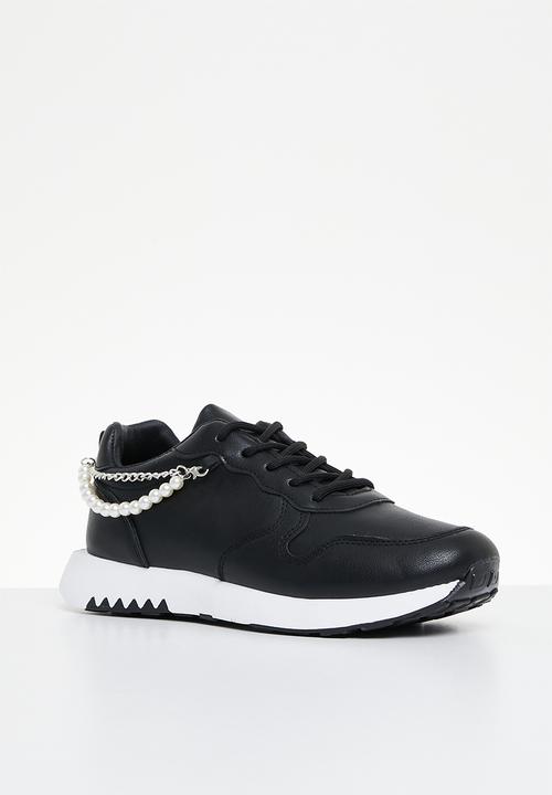 Jada - Pearl detail sneaker - black