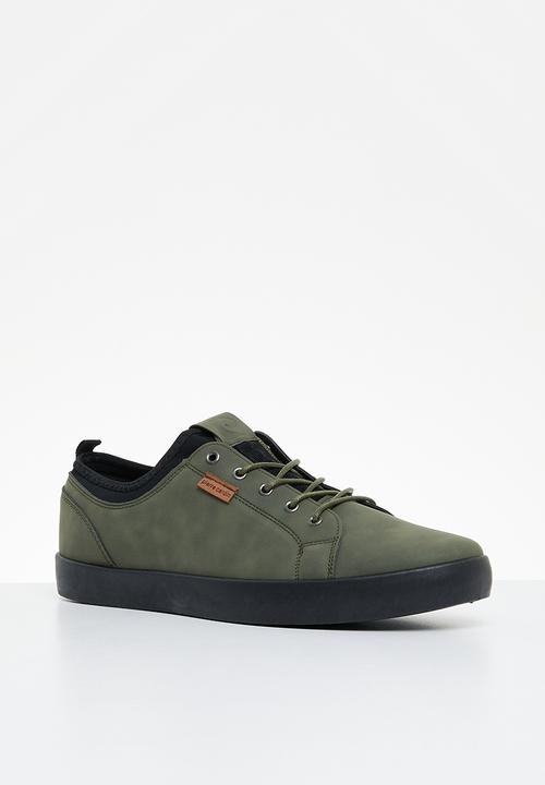 Pierre Cardin - Mens sneaker leather - black olive