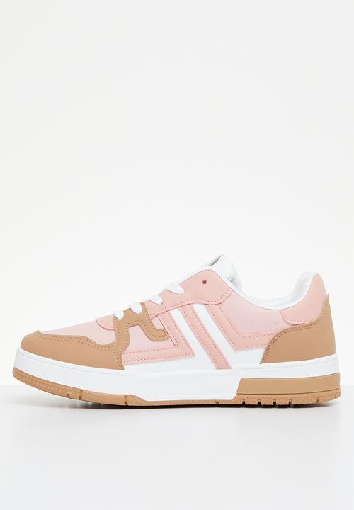 Tom Tom - Low cut colour block sneaker - mink/white multi