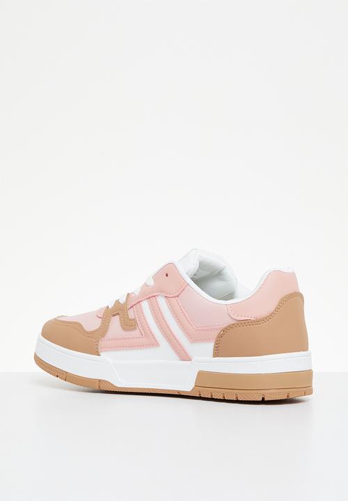 Tom Tom - Low cut colour block sneaker - mink/white multi