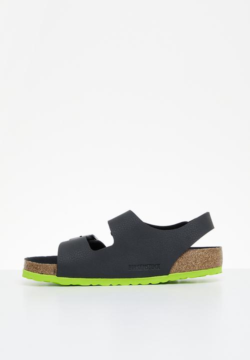 Birkenstock - Milano kids bf desert soil black lime narrow - desert soil black lime