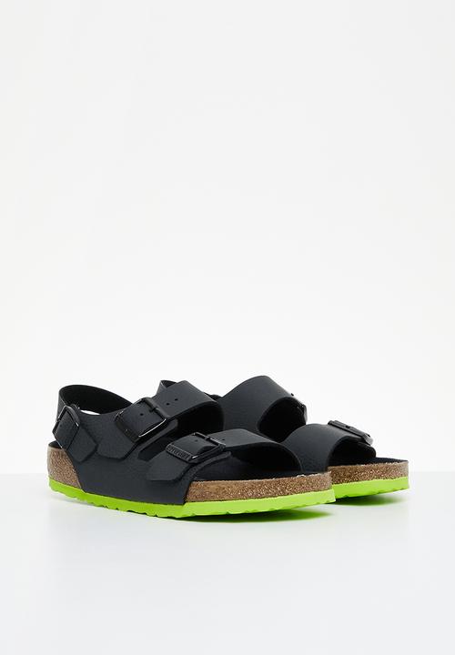 Birkenstock - Milano kids bf desert soil black lime narrow - desert soil black lime