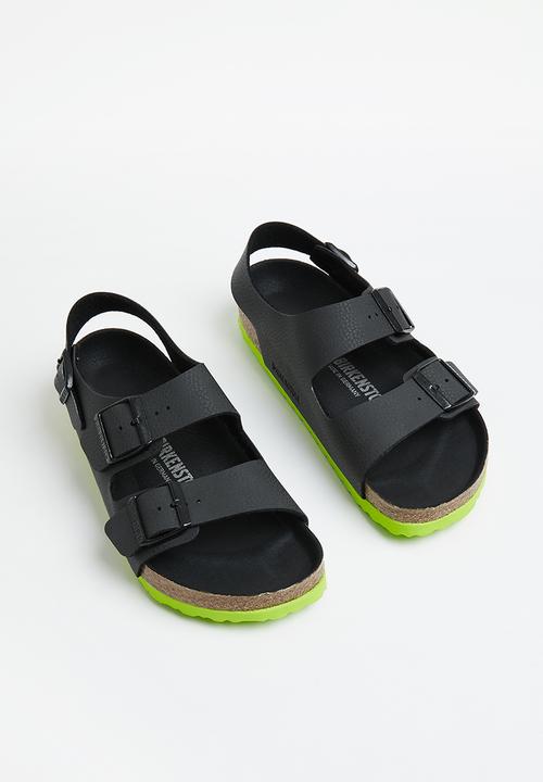 Birkenstock - Milano kids bf desert soil black lime narrow - desert soil black lime