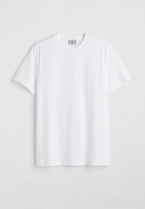 H&M - Slim fit pima cotton T-shirt - white