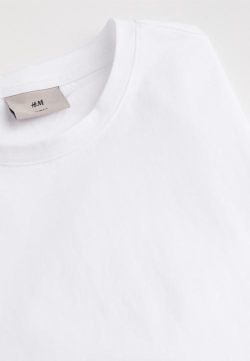 H&M - Slim fit pima cotton T-shirt - white