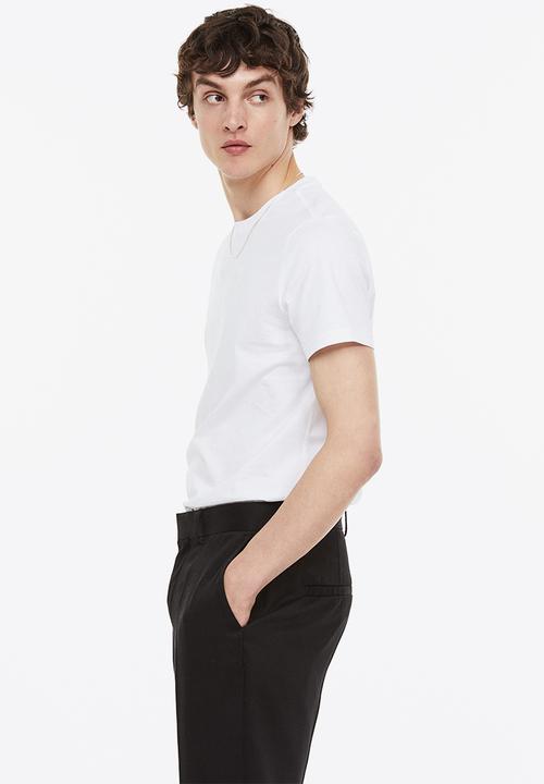 H&M - Slim fit pima cotton T-shirt - white