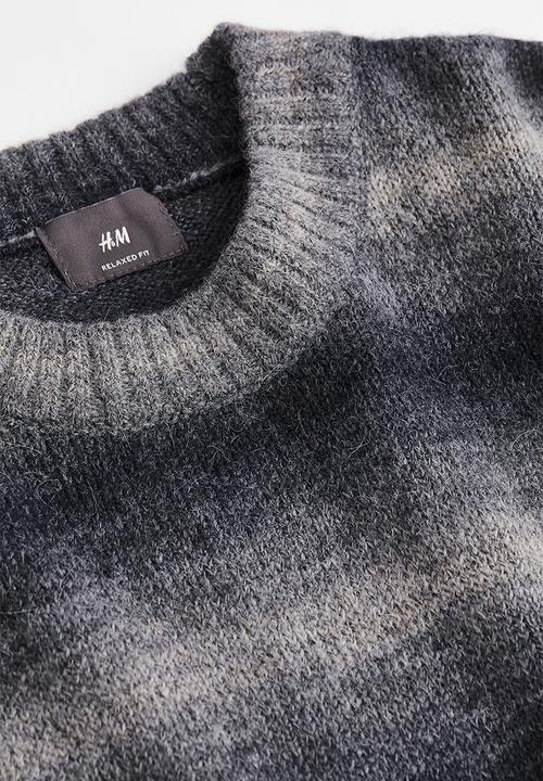 H&M - Relaxed fit jumper - dark blue/striped