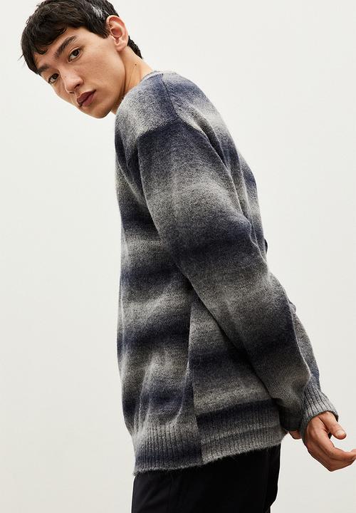 H&M - Relaxed fit jumper - dark blue/striped