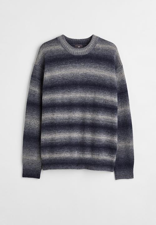 H&M - Relaxed fit jumper - dark blue/striped