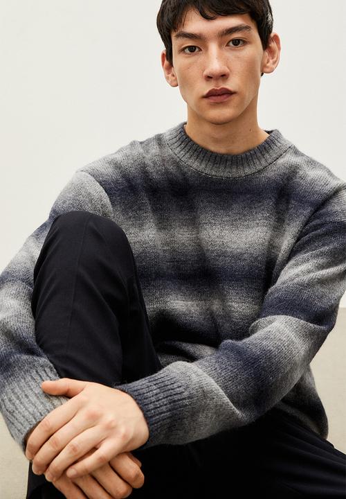 H&M - Relaxed fit jumper - dark blue/striped