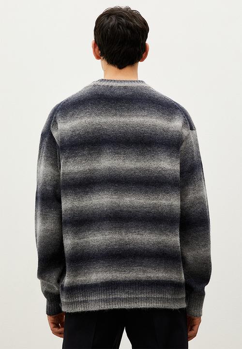 H&M - Relaxed fit jumper - dark blue/striped