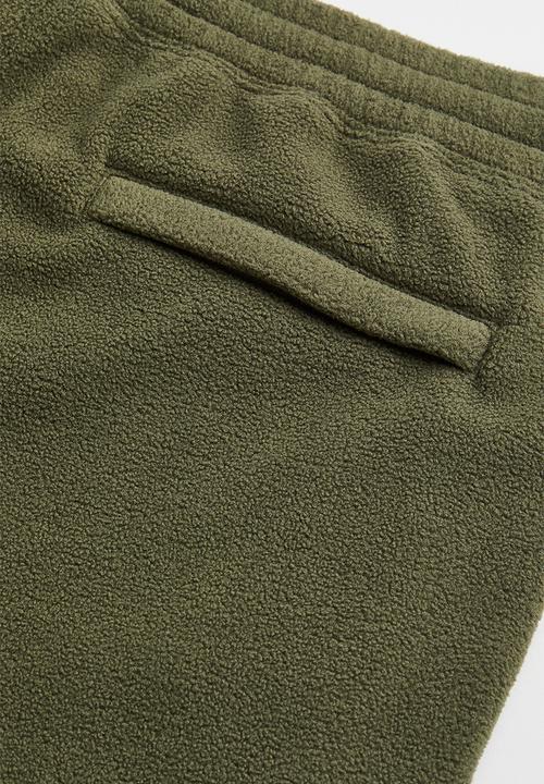 H&M - Relaxed fit fleece joggers - khaki green