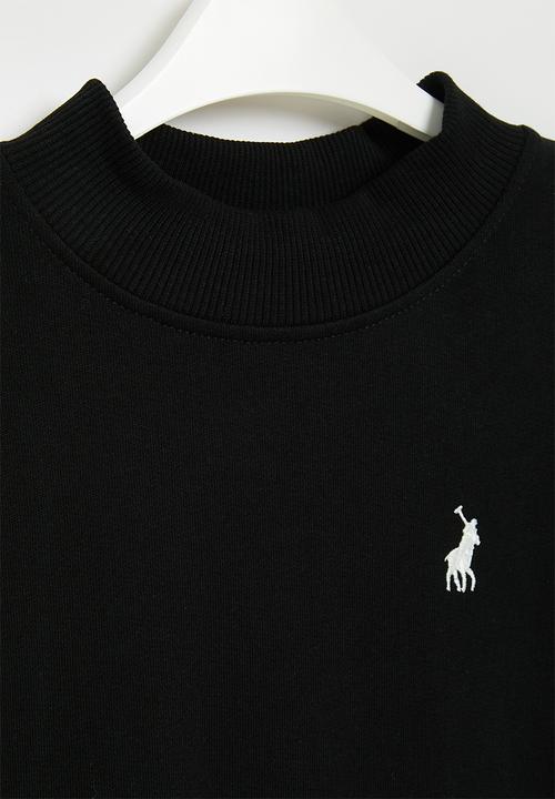 POLO - Girls isla printed sweater dress - black