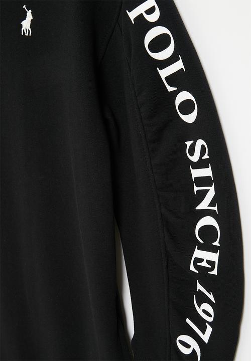 POLO - Girls isla printed sweater dress - black