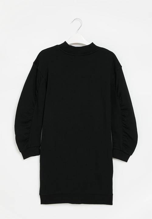 POLO - Girls isla printed sweater dress - black