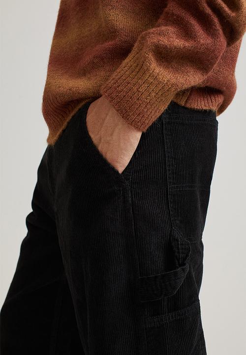 H&M - Relaxed fit corduroy trousers - black
