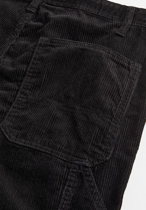 H&M - Relaxed fit corduroy trousers - black