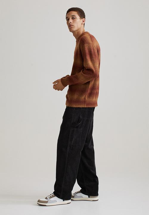 H&M - Relaxed fit corduroy trousers - black