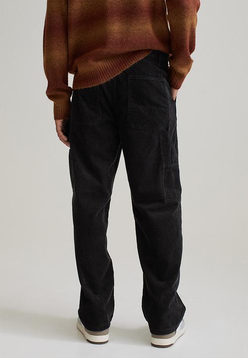 H&M - Relaxed fit corduroy trousers - black