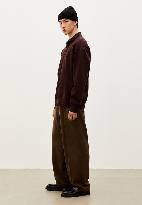 H&M - Relaxed fit polo shirt - burgundy