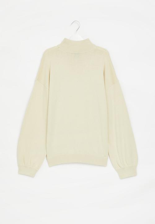 POLO - Girls paige ls knitted pullover - white