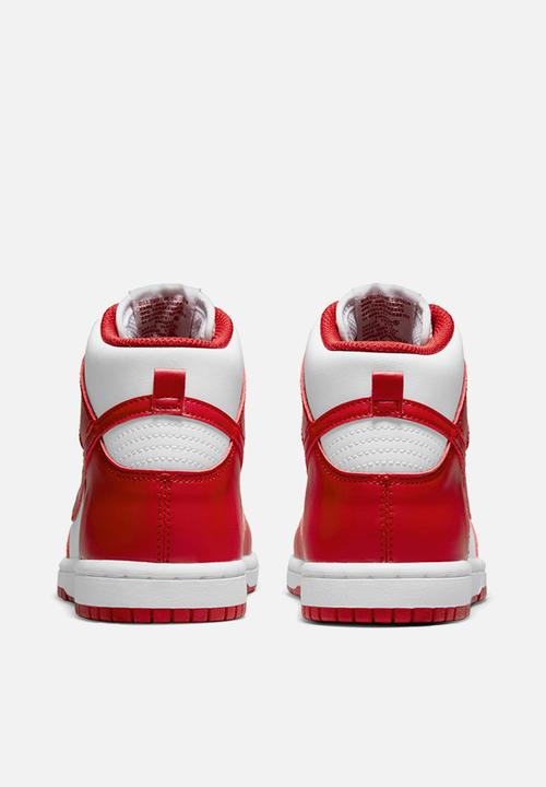 Nike - Nike dunk high - white/university red