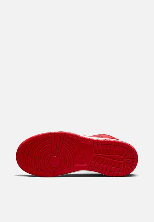 Nike - Nike dunk high - white/university red