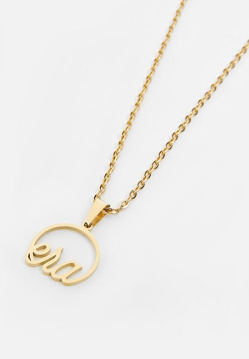ERA by DJ Zinhle - Era logo necklace - gold