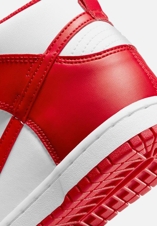Nike - Nike dunk high - white/university red