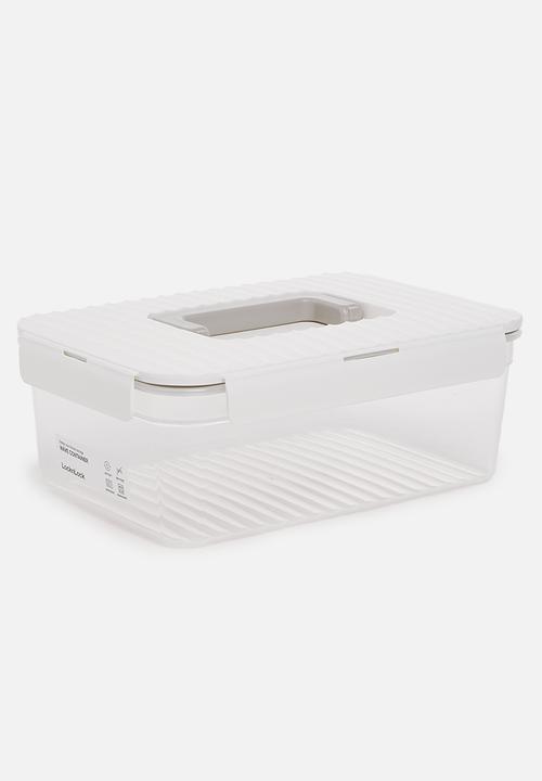 LocknLock - Wave container large set of 3 - white