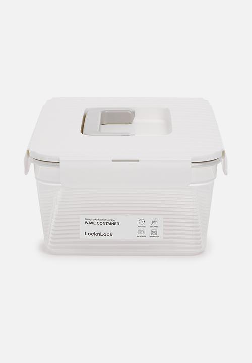 LocknLock - Wave container large set of 3 - white