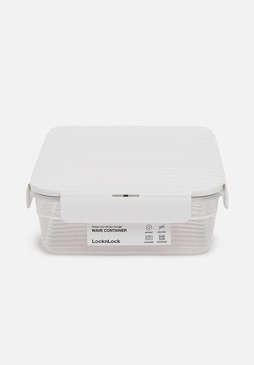 LocknLock - Wave container large set of 3 - white