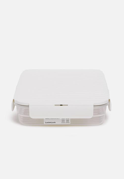 LocknLock - Wave container large set of 3 - white