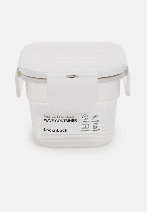 LocknLock - Wave container small set of 3 - white