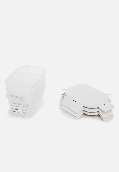 LocknLock - Wave container small set of 3 - white